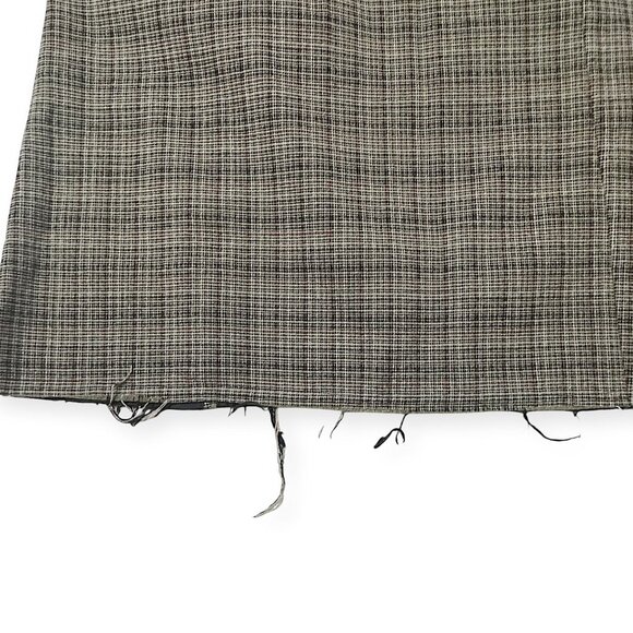 Marni c.2010 Checked Wool‑Blend A‑Line Skirt IT42 Raw‑Hem Bow Waist - Picture 9 of 13